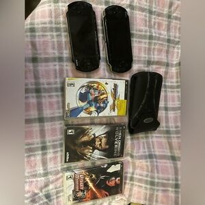 2 Sony PSP Black Consoles and Games